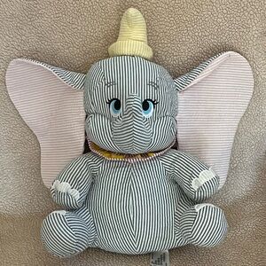 Disney Parks Dumbo Flying Elephant Seersucker Plush Toy Stuffed Animal 15" 2020